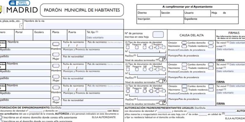 Requisitos para Empadronarse Madrid España