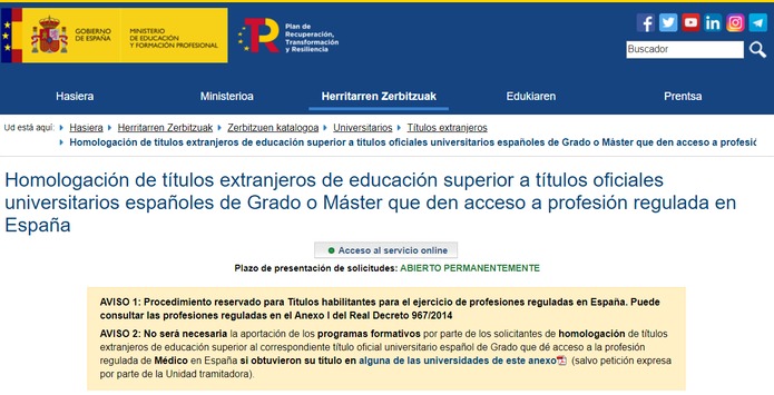 ¿Qué documentos necesito para la homologar mi título en España?